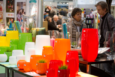Vasen-Serie "Kopenhagen" am Stand der LAVINIA collection-germany GmbH & Co. KG